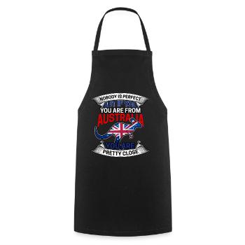 Australia - Cooking Apron - black - Front - AI Model Male 185 dark (185cm)
