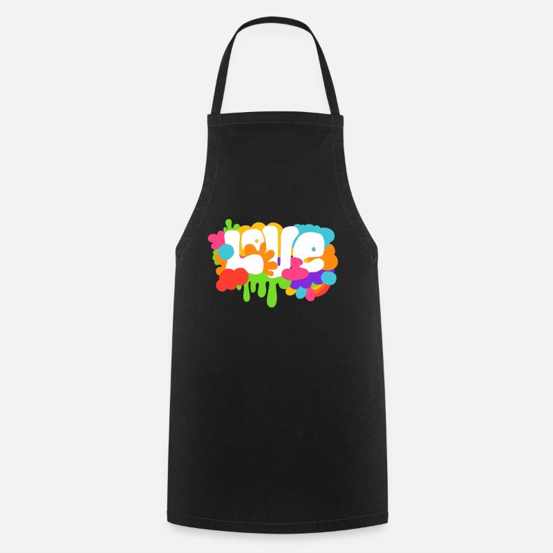 Liebe Friede Freiheit Geschenk - Kochschürze - Schwarz