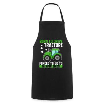 Tractor agriculture farmer agricultural machinery arable - Cooking Apron - black - Front - AI Model Male 185 dark (185cm)