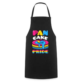Pan Cake Pride Pansexual - Cooking Apron - black - Front - AI Model Male 185 dark (185cm)