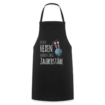 Lustiger Häkeln Spruch für Strickerin Geschenk - Kochschürze - Schwarz - Vorne - AI Model Male 185 dark (185cm)