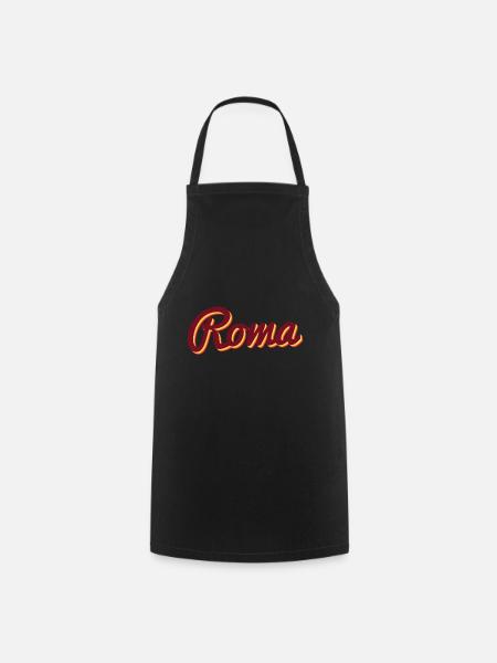Roma Italien Typografie - Kochschürze - Schwarz