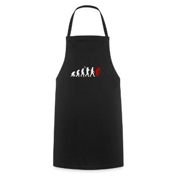 Land Surveyor evolution, funny land surveyor - Cooking Apron - black - Front - AI Model Male 185 dark (185cm)
