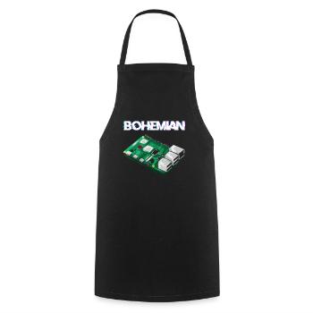 Bohemian Raspberry computer scientist programmer Pi - Cooking Apron - black - Front - AI Model Male 185 dark (185cm)