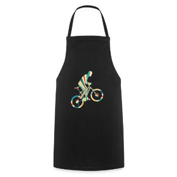 Vélo vintage - Tablier de cuisine - noir - Devant - AI Model Male 185 dark (185cm)