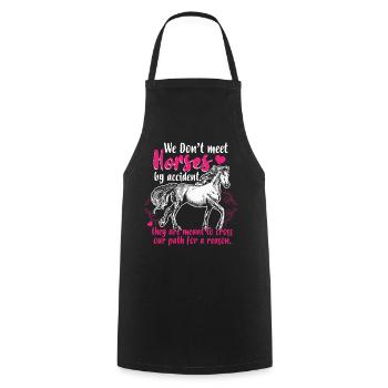 Horses equestrian rider - Cooking Apron - black - Front - AI Model Male 185 dark (185cm)