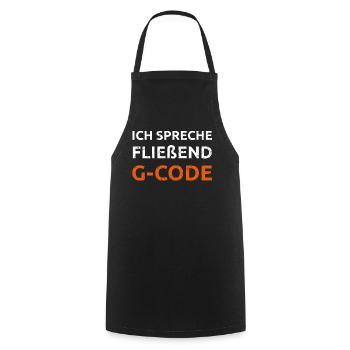 Ich spreche G Code CAM Programmierer Geschenk - Kochschürze - Schwarz - Vorne - AI Model Male 185 dark (185cm)