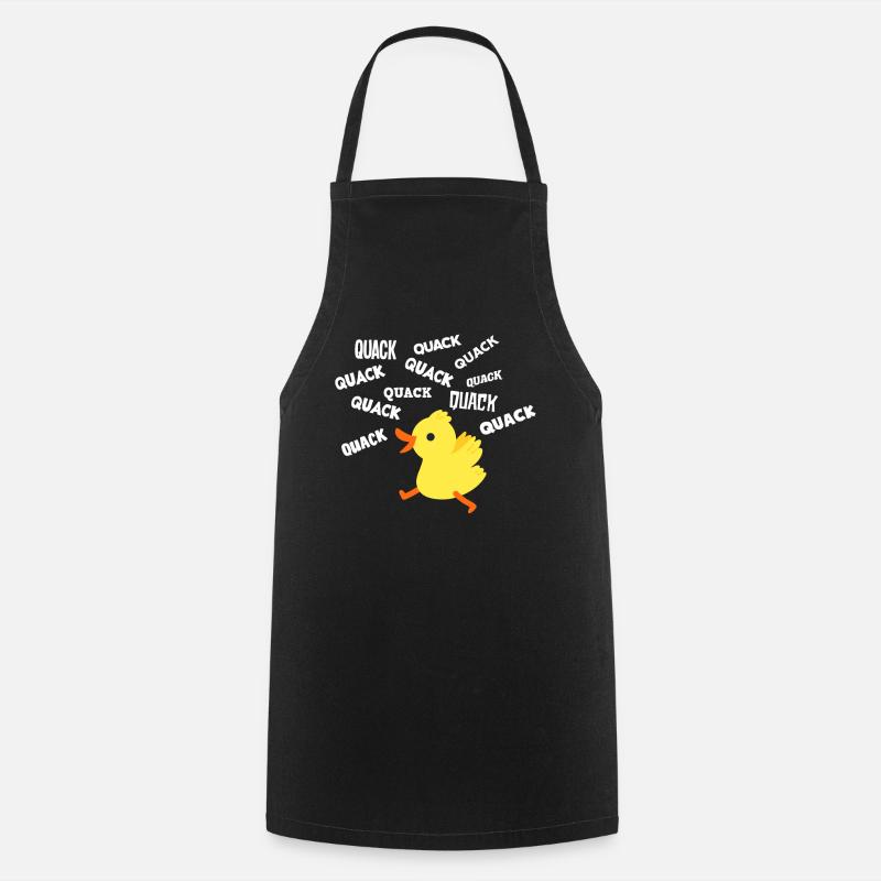 Duck quack quack quack - Cooking Apron - black