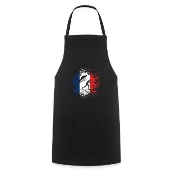 Nordische Kombination Geschenk für Wintersportfans - Kochschürze - Schwarz - Vorne - AI Model Male 185 dark (185cm)