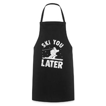 ski - Cooking Apron - black - Front - AI Model Male 185 dark (185cm)