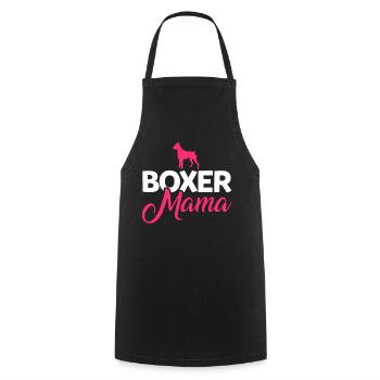 Boxer Hunde Mama Mutter Muttertag Geschenk - Kochschürze - Schwarz - Vorne - AI Model Male 185 dark (185cm)