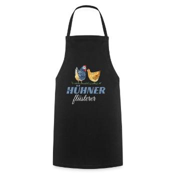 Hühner Flüsterer - Huhn Hühnerhalter Spruch - Kochschürze - Schwarz - Vorne - AI Model Male 185 dark (185cm)