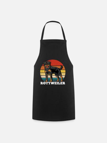 Rottweiler Retro - Kochschürze - Schwarz