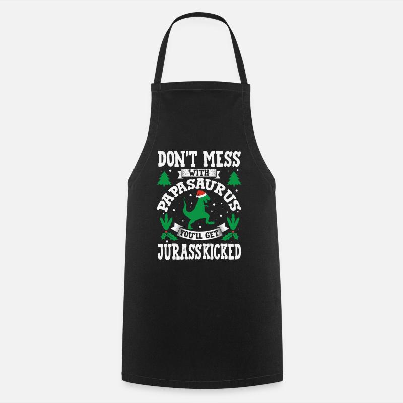 PapaSaurus Jurasskicked Papa Saurus Papa Père - Tablier de cuisine - noir