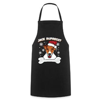 Weihnachten Jack Russel Jack Ruprecht Hunde - Kochschürze - Schwarz - Vorne - AI Model Male 185 dark (185cm)