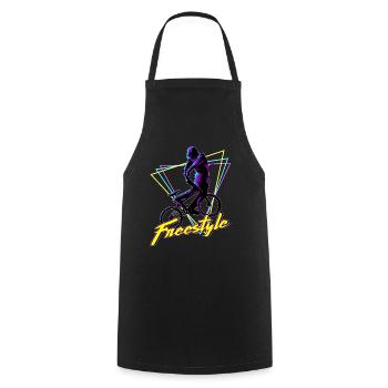 BMX Halfpipe Freestyle Stunt Vaporwave Geschenk - Kochschürze - Schwarz - Vorne - AI Model Male 185 dark (185cm)
