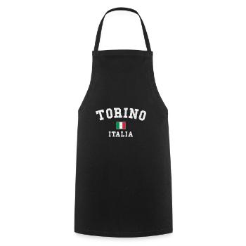 Turin Torino Italien - Kochschürze - Schwarz - Vorne - AI Model Male 185 dark (185cm)