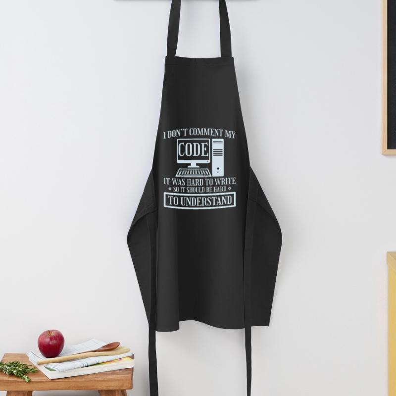 I Don't Comment Code Programmer Coding Cooking Apron