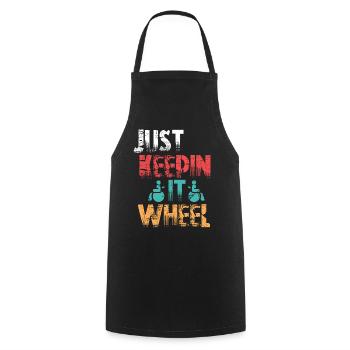 Wheelchair user wheelchair - Cooking Apron - black - Front - AI Model Male 185 dark (185cm)