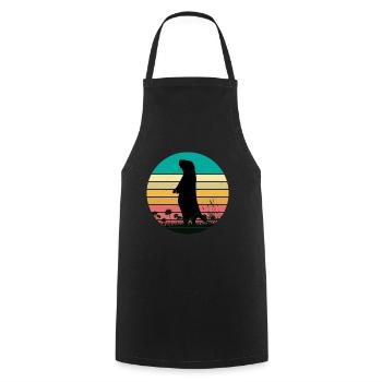 RÉTRO VINTAGE MARMOTTE - Tablier de cuisine - noir - Devant - AI Model Male 185 dark (185cm)