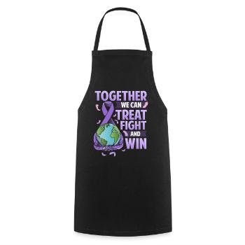 Cancer Awareness Cancer Prevention World Cancer Day - Cooking Apron - black - Front - AI Model Male 185 dark (185cm)