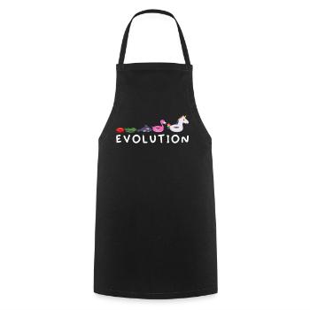 Evolution schwimmen Wassersport Flamingo Einhorn - Kochschürze - Schwarz - Vorne - AI Model Male 185 dark (185cm)