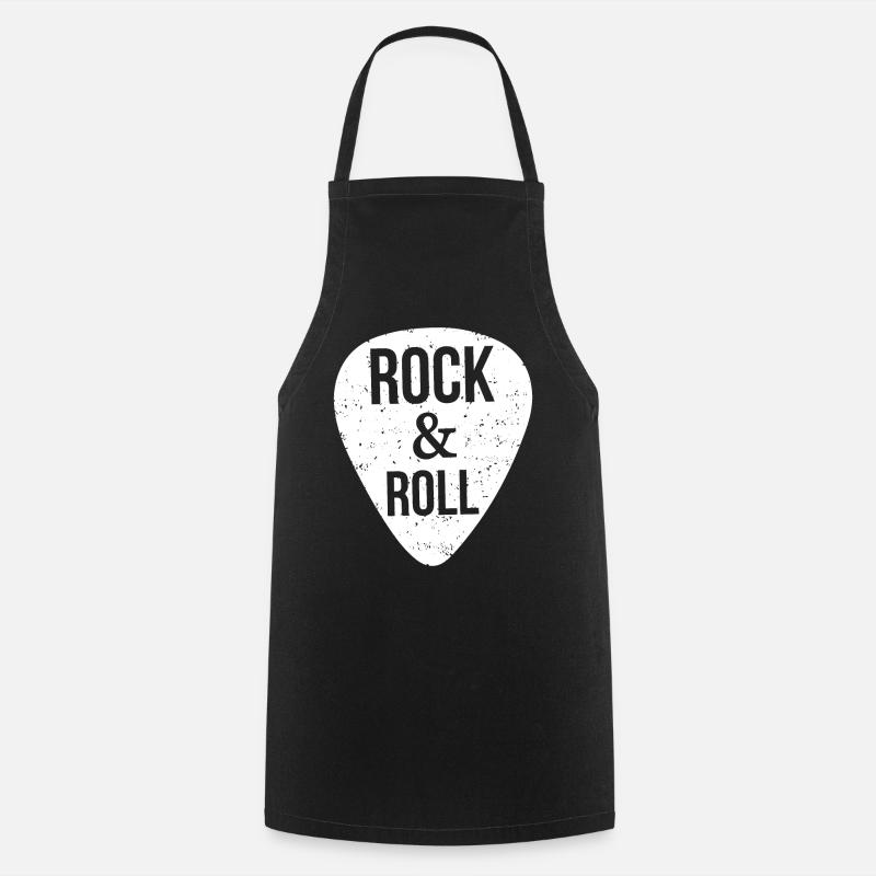 Rock and roll, médiator - Tablier de cuisine - noir