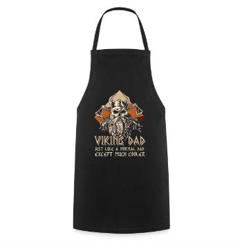 Viking Dad Odin Norsemen Wotan's father - Cooking Apron - black - Front - AI Model Male 185 dark (185cm)