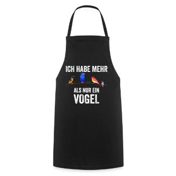 Vogel Papagei Vogelhalter Vogelliebhaber Geschenk - Kochschürze - Schwarz - Vorne - AI Model Male 185 dark (185cm)