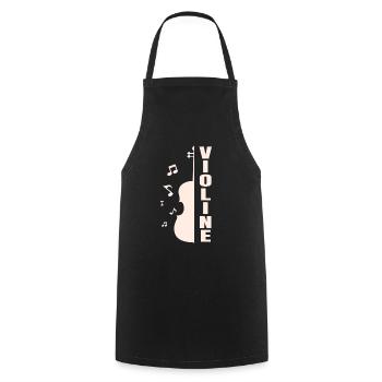 violon - Tablier de cuisine - noir - Devant - AI Model Male 185 dark (185cm)