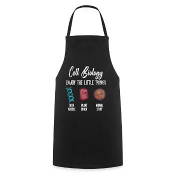 Biology cell biology - Cooking Apron - black - Front - AI Model Male 185 dark (185cm)