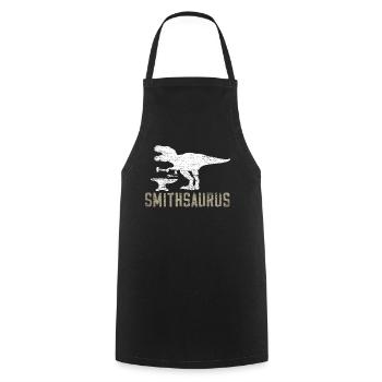 Blacksmith dinosaur - Cooking Apron - black - Front - AI Model Male 185 dark (185cm)