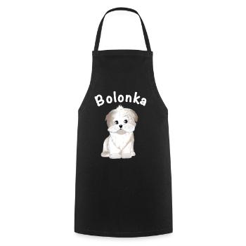 Bolonka Tshirt Bolonka Zwetna Dog Shirt T-Shirt - Cooking Apron - black - Front - AI Model Male 185 dark (185cm)