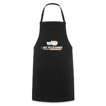Je programme un programmeur de chat - Tablier de cuisine - noir - Devant - AI Model Male 185 dark (185cm)