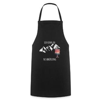 Bicycle Mountain Bike I Know Da Ne Abbreviation MTB - Cooking Apron - black - Front - AI Model Male 185 dark (185cm)
