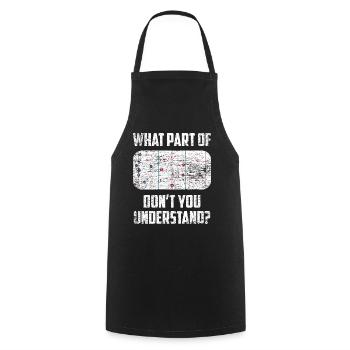 Ice Hockey Coach Gift - Cooking Apron - black - Front - AI Model Male 185 dark (185cm)