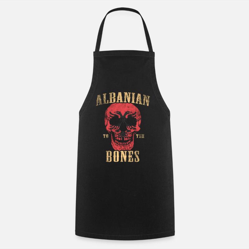 Albanians to the bone - Cooking Apron - black