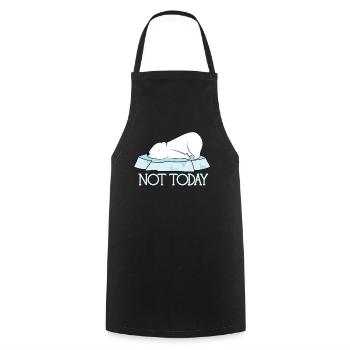 Not Today Polar Bear - Not Today! - Cooking Apron - black - Front - AI Model Male 185 dark (185cm)
