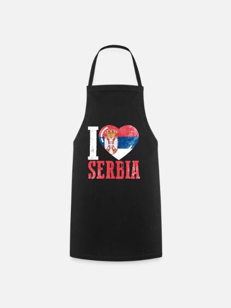 Ich liebe Serbien - Kochschürze - Schwarz