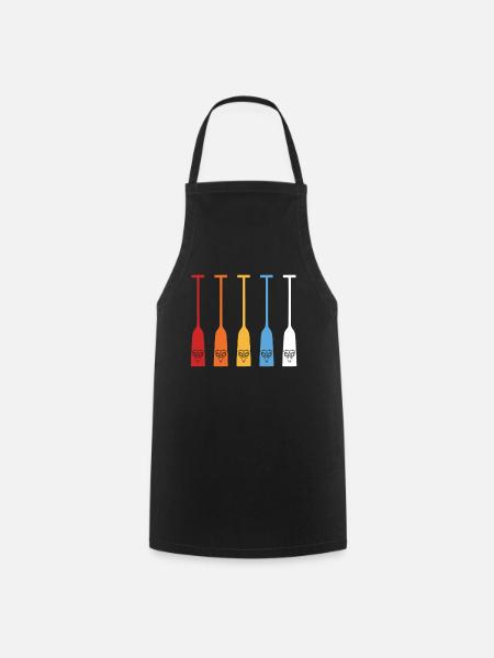 Dragon boat paddle retro - Cooking Apron - black