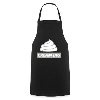 Cream Big Cream Funny Saying Gift - Cooking Apron - black - Front - AI Model Male 185 dark (185cm)