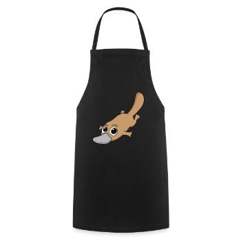 platypus - Cooking Apron - black - Front - AI Model Male 185 dark (185cm)