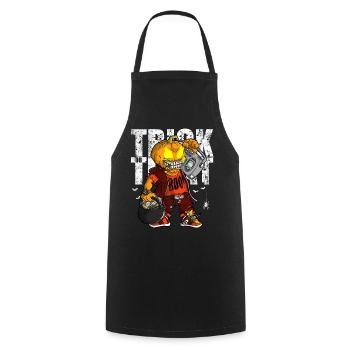 Trick or Treat Hip Hop Halloween Graphic Men - Tablier de cuisine - noir - Devant - AI Model Male 185 dark (185cm)
