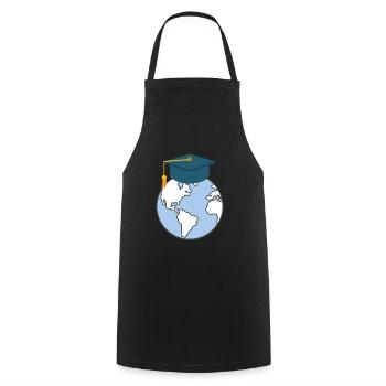 Education world learning teaching school - Cooking Apron - black - Front - AI Model Male 185 dark (185cm)
