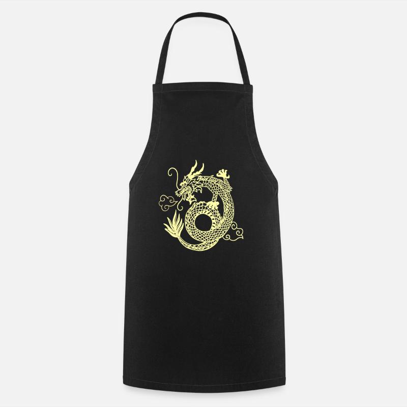Dragon chinois - Tablier de cuisine - noir