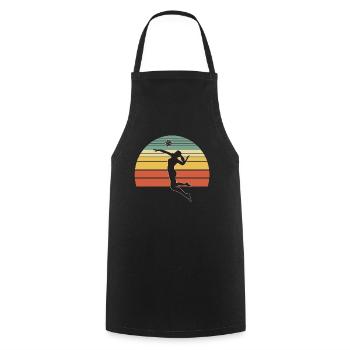Volleyball vintage - Cooking Apron - black - Front - AI Model Male 185 dark (185cm)