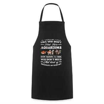 Aquarium - Cooking Apron - black - Front - AI Model Male 185 dark (185cm)