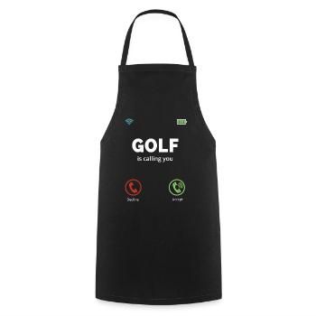 Golf Player, Golfer And Golfing Fan Gift - Golf - Cooking Apron - black - Front - AI Model Male 185 dark (185cm)
