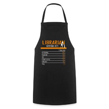 Librarian Ingredients - Cooking Apron - black - Front - AI Model Male 185 dark (185cm)