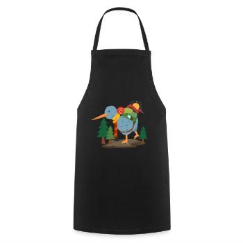 Kiwi backpack tour - Cooking Apron - black - Front - AI Model Male 185 dark (185cm)